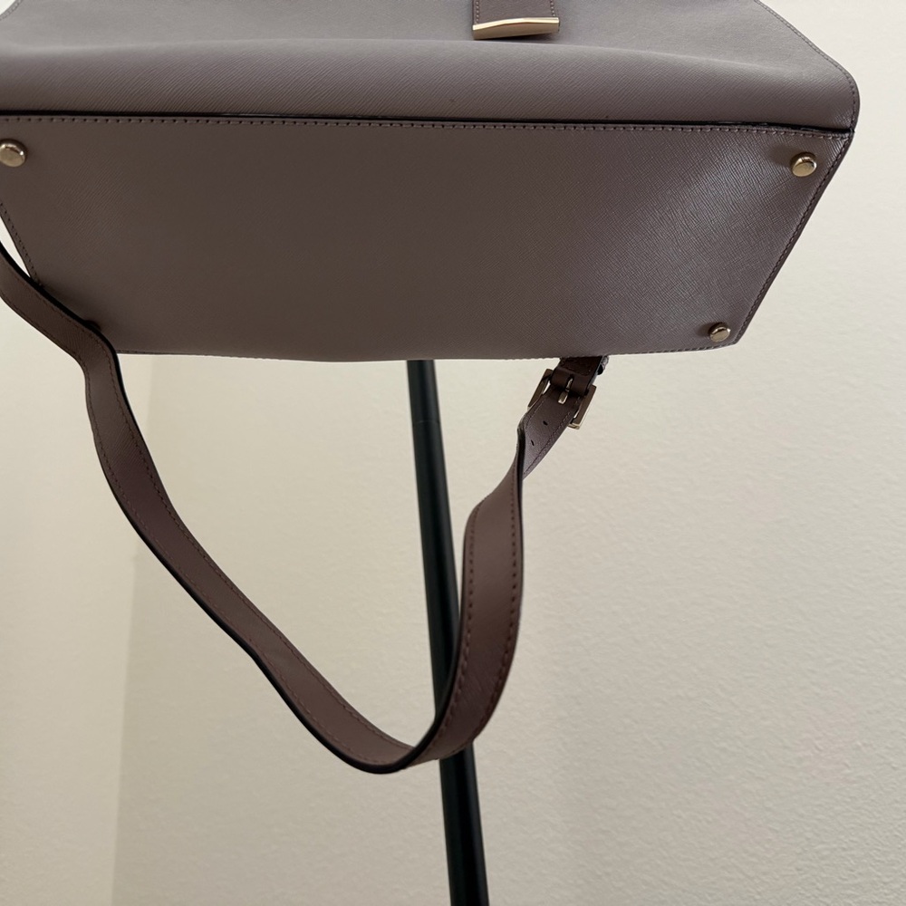 Kate Spade Cameron Street Candace Tote Gray Taupe Neutral Leather - Picture 5 of 9